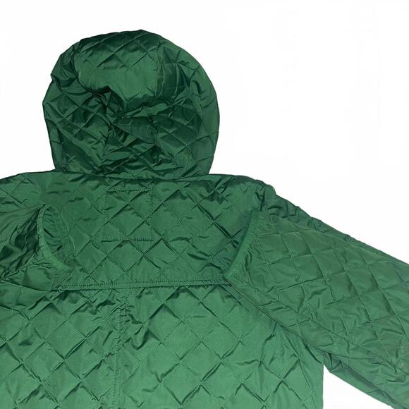 New J.Crew Signature Puffer $200 Womans Small Quilted Green Hooded Jacket luxury - Picture 5 of 9